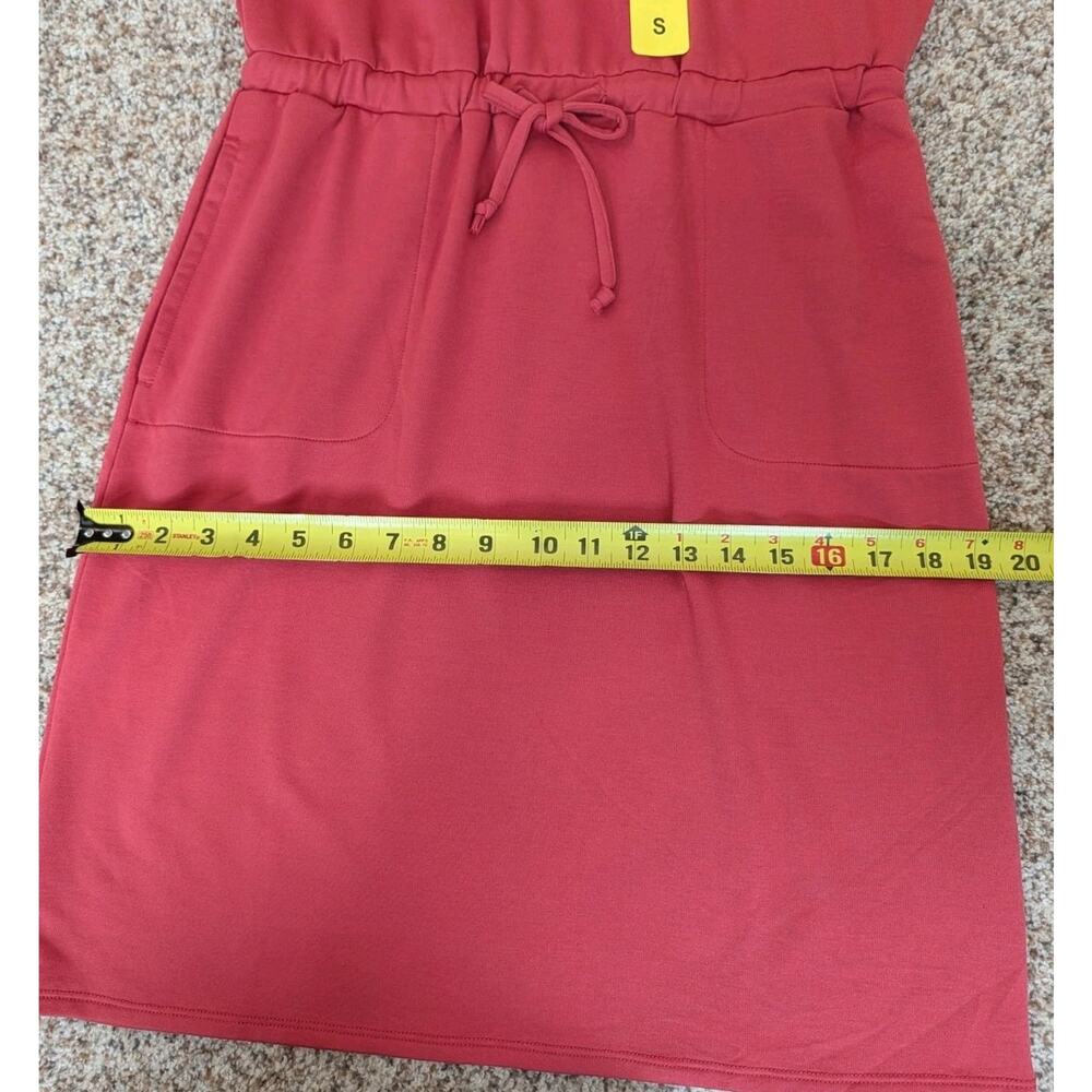 32 Degrees Cool Women's Crew Neck Short Sleeve Dress, Garnet Rose, Size Small - Picture 7 of 9